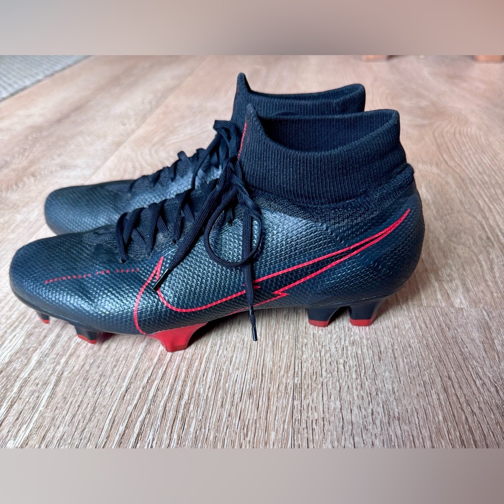 Nike Mercurial Superfly 7 Pro Black Soccer Cleats AT5382-060  Sz 6  Preowned